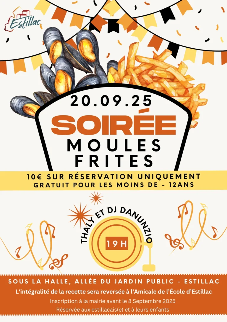 flyer soirée moules fritres 2025
